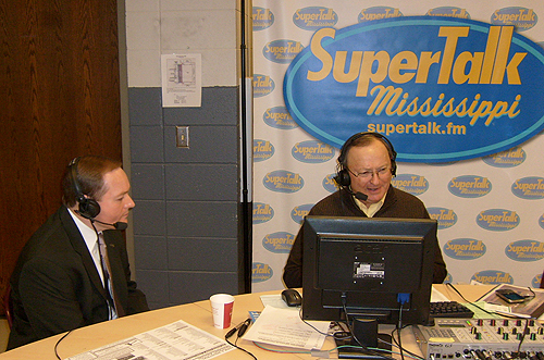President Keenum appeared with Paul Gallo on his SuperTalk Mississippi show in March.
