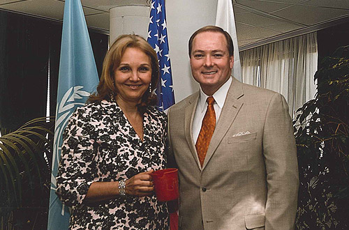 MSU President Dr. Mark Keenum met recently in Rome with Josette Sheeran, director of the United Nations' World Food Program, the largest humanitarian organization fighting hunger around the world.