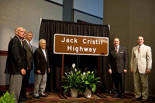 President Keenum participates in the dedication ceremony for Jack Cristil Highway.