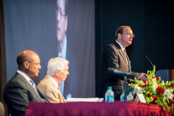 Dr. Keenum speaks at MSU's food security conference.