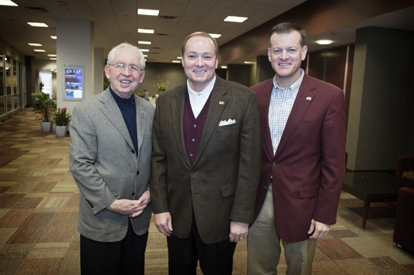 Southeastern Conference Commissioner Mike Slive was on MSU's Starkville campus Saturday to address the MSU Alumni Association's Leadership Conference.