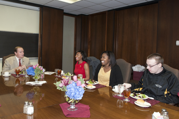 MSU President Mark E. Keenum meets during a luncheon with Martin Luther King Jr.