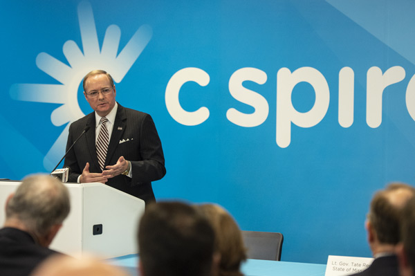 MSU President Mark E. Keenum spoke during an Oct. 17 news conference to announce the launch of the C Spire Software Development 