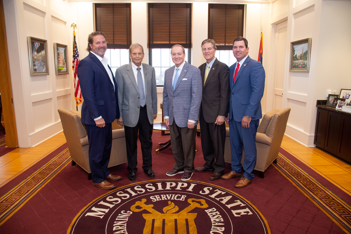 Gulf Coasts leaders pose with President Keenum: Scott Delano, Mike Peterson, Andrew “FoFo” Gilich, Kevin Felsher.